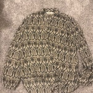 Long sleeve wrapped top x-small